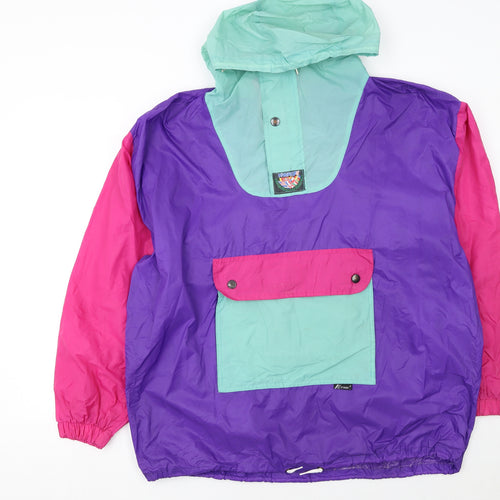 K-Way Women’s Multicolour L Retro 90s Windbreaker Hooded Jacket