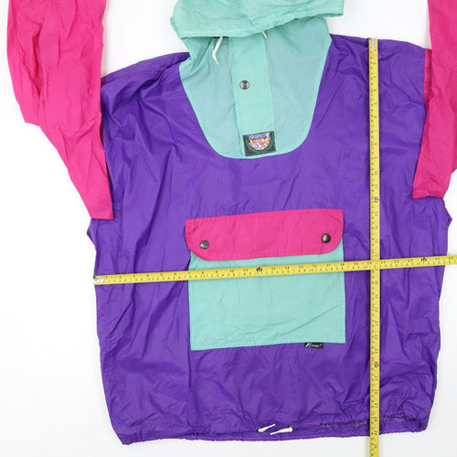 K-Way Women’s Multicolour L Retro 90s Windbreaker Hooded Jacket