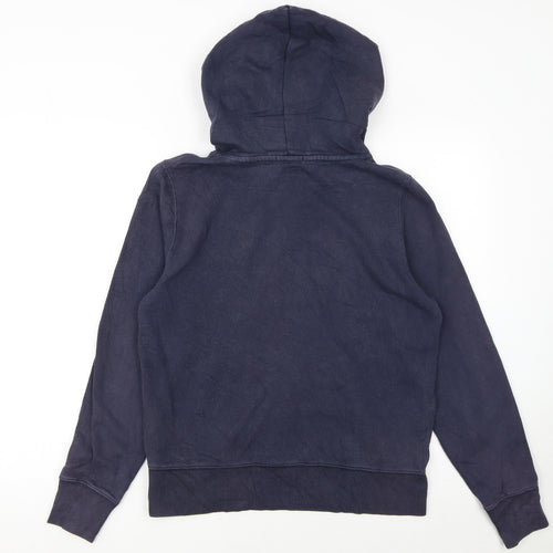 GAP Women Navy Blue Pullover Hoodie Medium Cotton Blend London Logo