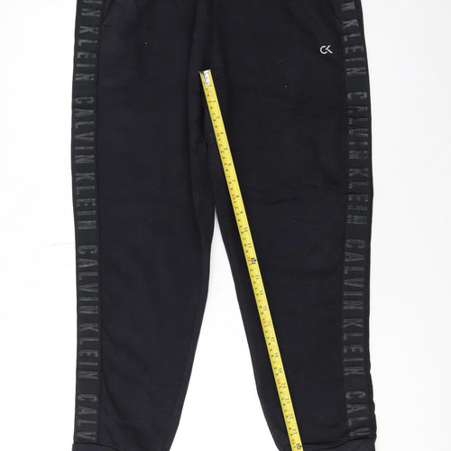Calvin Klein Men’s Black Logo Jogger Sweatpants M Regular Fit