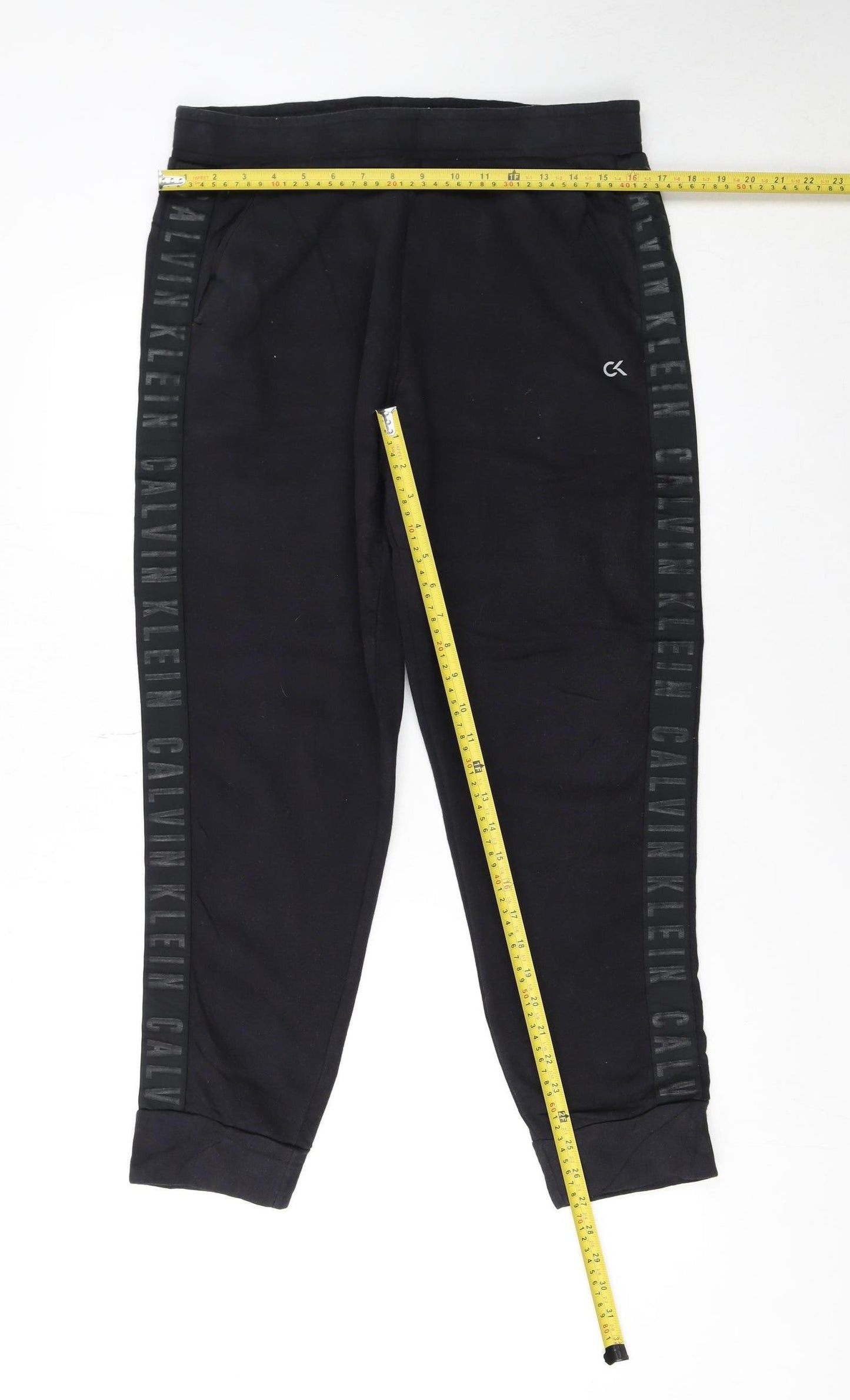 Calvin Klein Men’s Black Logo Jogger Sweatpants M Regular Fit