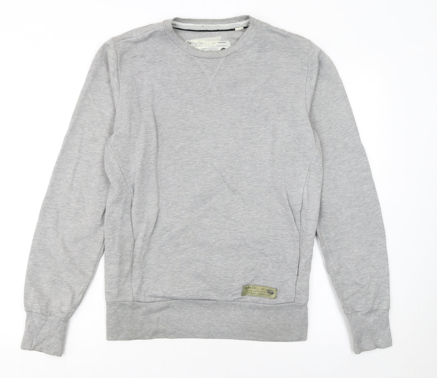 Diesel Men’s Grey Crew Neck Pullover Sweatshirt Size S