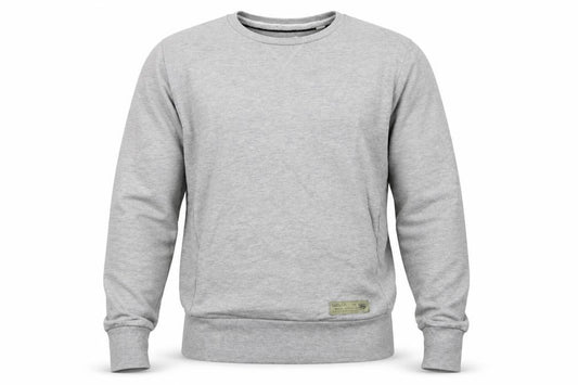 Front view of Diesel Men’s Grey Crew Neck Pullover Sweatshirt, size S