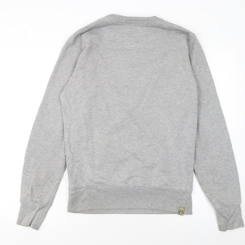 Diesel Men’s Grey Crew Neck Pullover Sweatshirt Size S