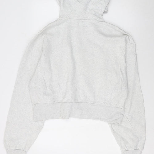 Reebok Women’s Grey Full Zip Hoodie Size L Cotton Blend Casual