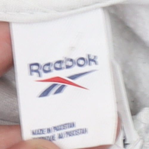 Reebok Women’s Grey Full Zip Hoodie Size L Cotton Blend Casual