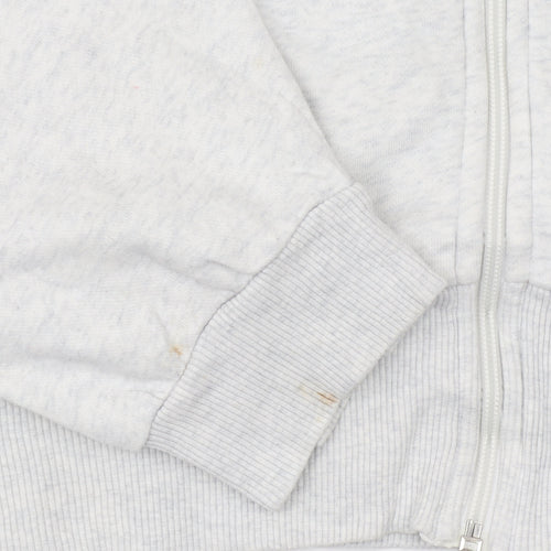 Reebok Women’s Grey Full Zip Hoodie Size L Cotton Blend Casual