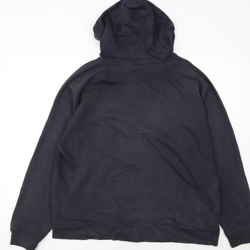 Reebok Men’s Black Full Zip Hoodie L Logo Sportswear