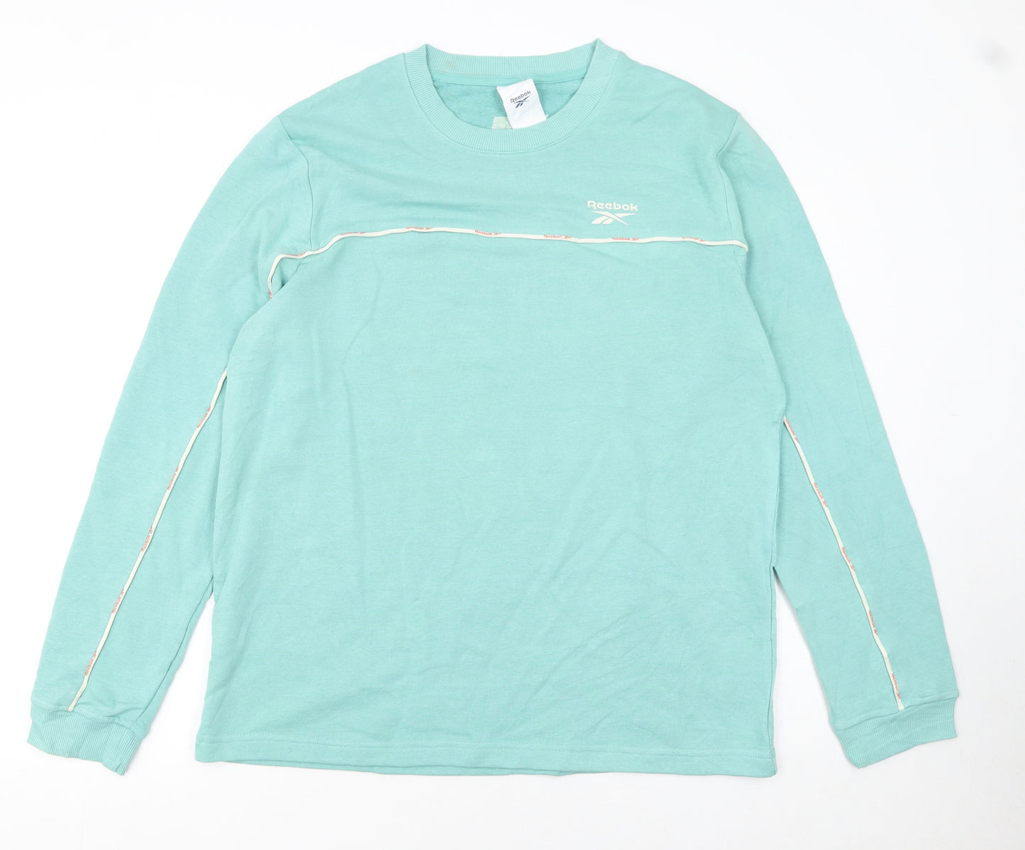 Reebok Mens Green Crew Neck Long Sleeve Sweatshirt Size L