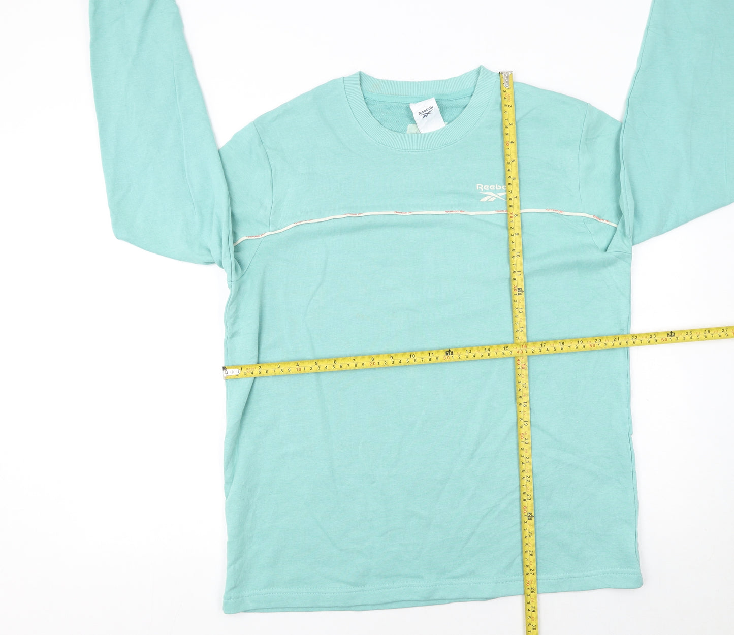 Reebok Mens Green Crew Neck Long Sleeve Sweatshirt Size L