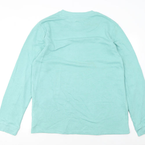 Reebok Mens Green Crew Neck Long Sleeve Sweatshirt Size L