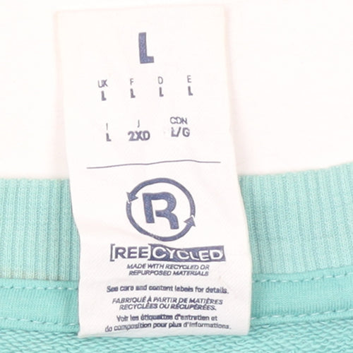 Reebok Mens Green Crew Neck Long Sleeve Sweatshirt Size L