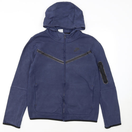 Nike Boys Blue XL Full Zip Hoodie Sweatshirt with Hood and Zip Pockets