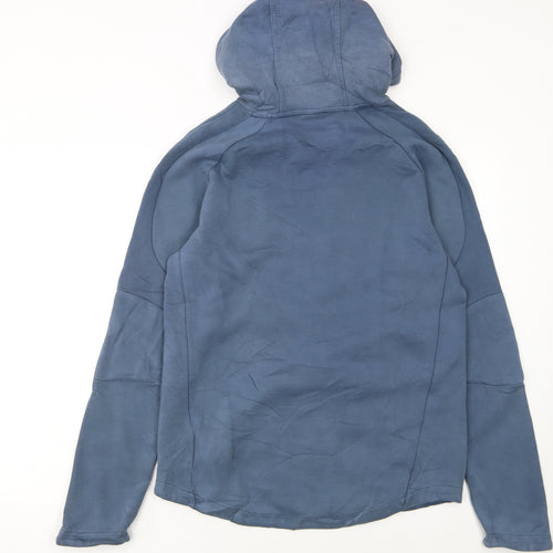 Puma Mens Blue M Pullover Hoodie with Logo and Zip Pocket