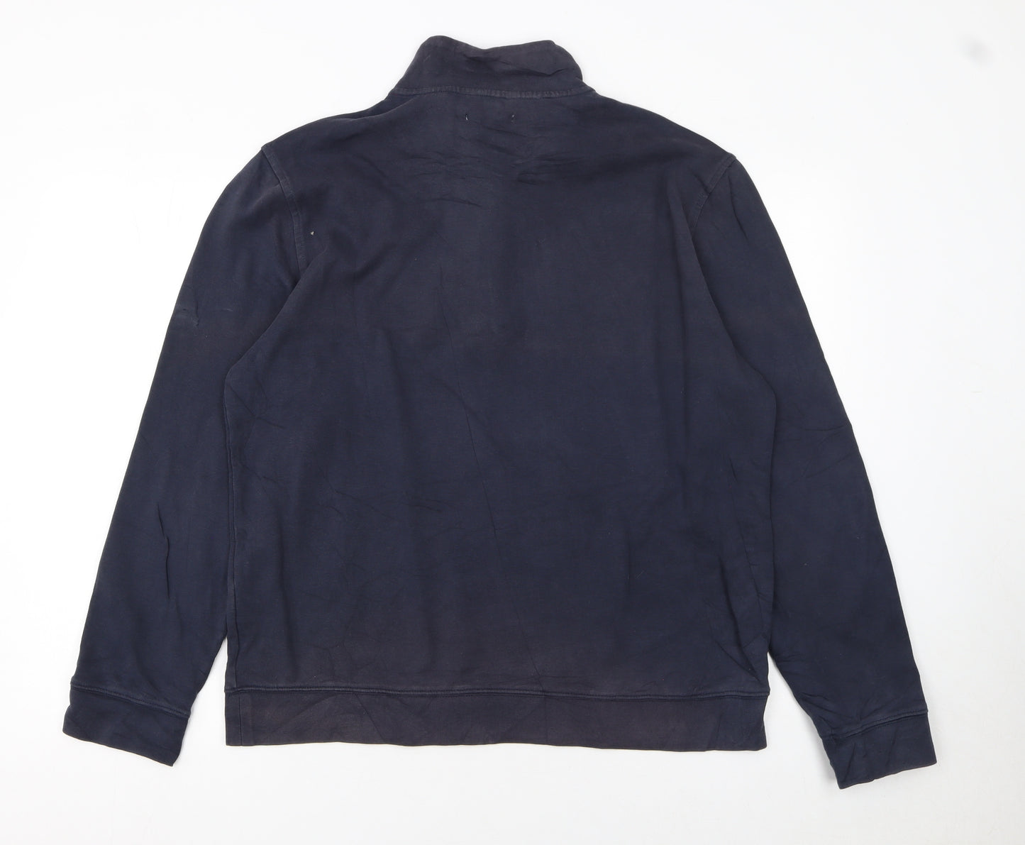 Calvin Klein Men's Blue Quarter Zip Sweatshirt Size L Regular Fit
