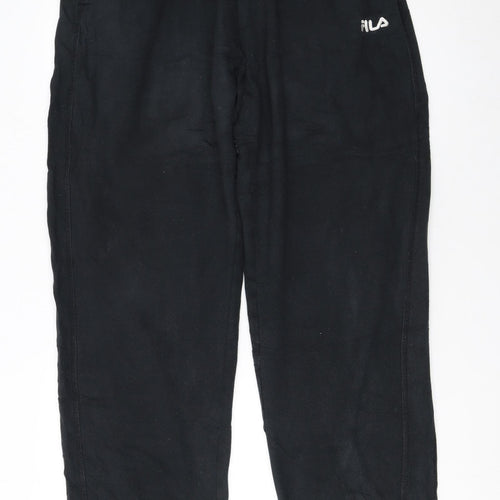 Fila Men's Black XL Sweatpants with Logo Elastic Waist