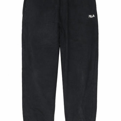 Fila Men's Black XL Sweatpants with Logo Elastic Waist