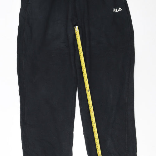 Fila Men's Black XL Sweatpants with Logo Elastic Waist