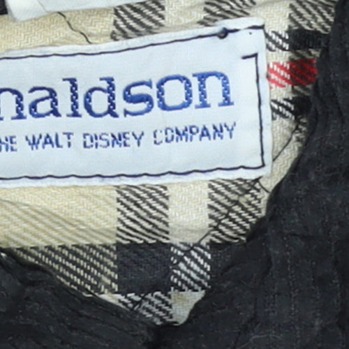 Donaldson Women Black Quilted Jacket L Embroidered Disney Style