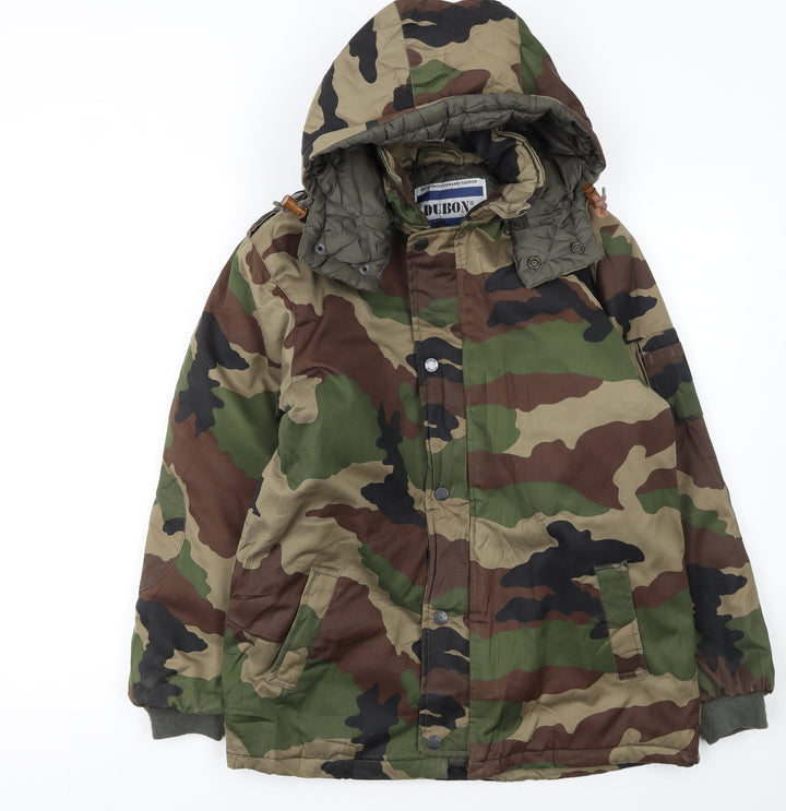 Dubon Boys Camouflage Parka Coat 14 Years Hooded Lined Winter Jacket