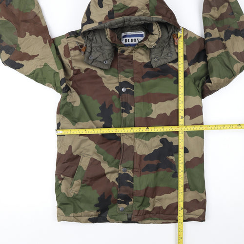 Dubon Boys Camouflage Parka Coat 14 Years Hooded Lined Winter Jacket