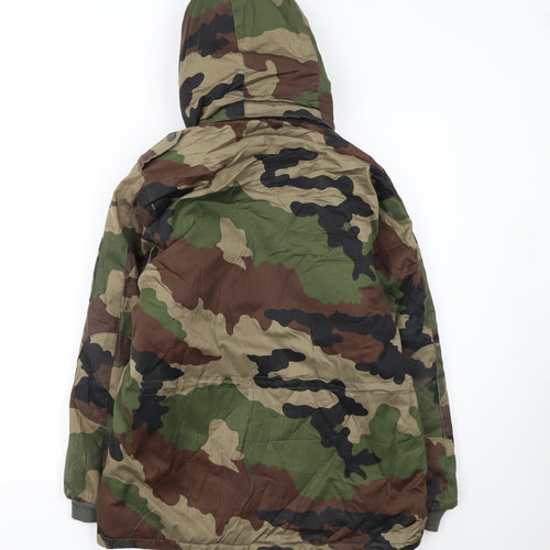 Dubon Boys Camouflage Parka Coat 14 Years Hooded Lined Winter Jacket