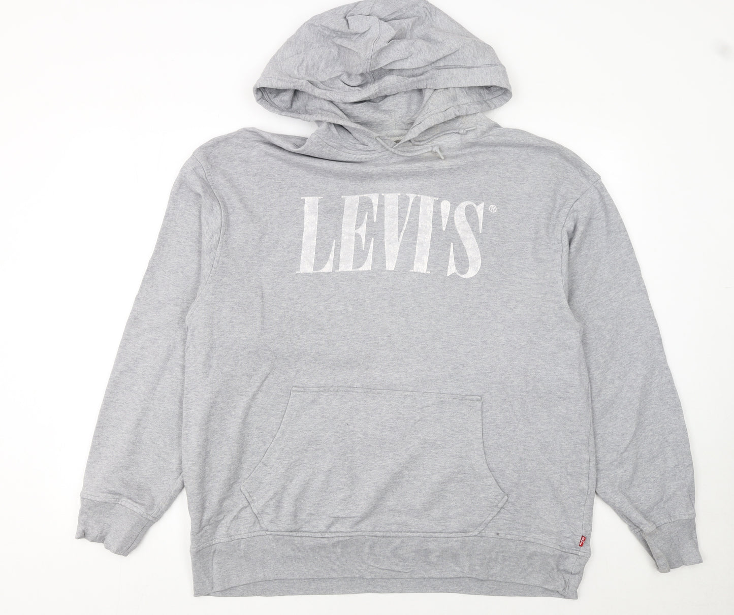 Levi's Men's Grey Relaxed Fit Pullover Hoodie Large