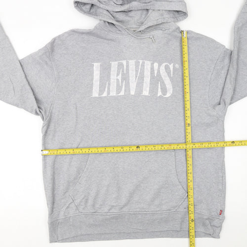 Levi's Men's Grey Relaxed Fit Pullover Hoodie Large