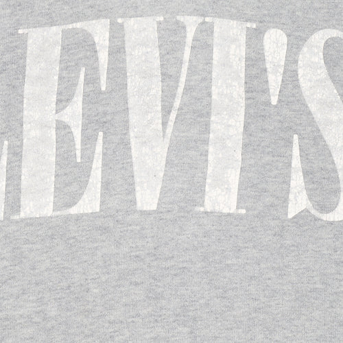 Levi's Men's Grey Relaxed Fit Pullover Hoodie Large