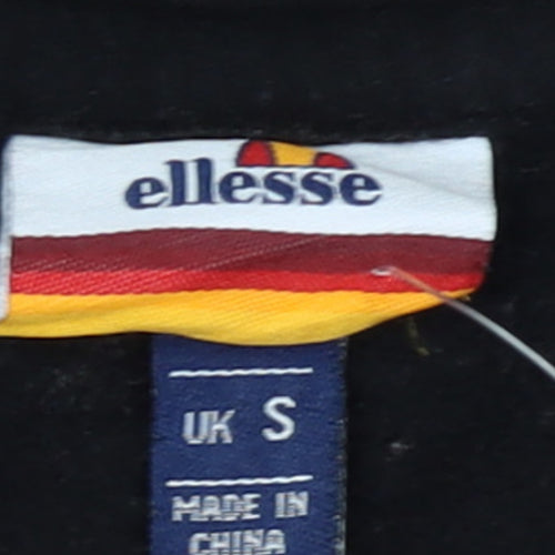 Ellesse Men's Black Pullover Hoodie Small Regular Fit with Logo Print