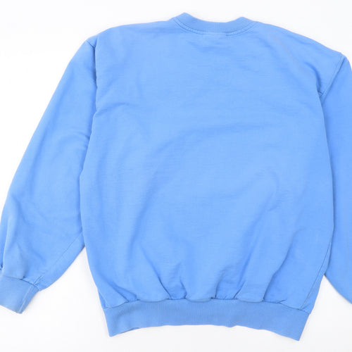 Lacoste Men's Blue Cotton Crew Neck Pullover Sweatshirt L Vintage
