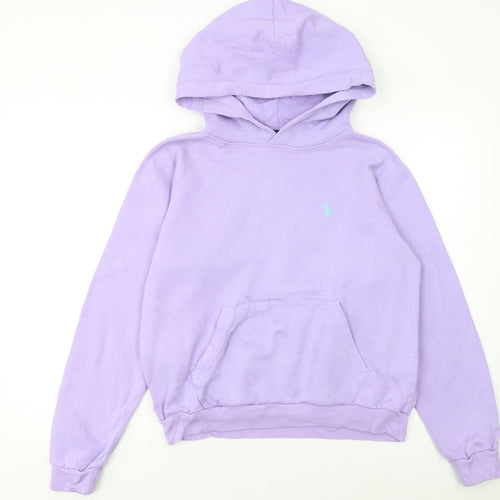 Polo Ralph Lauren Womens Purple Pullover Hoodie Medium Cotton Blend