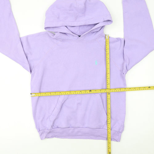 Polo Ralph Lauren Womens Purple Pullover Hoodie Medium Cotton Blend