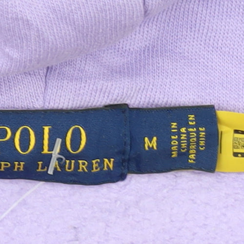 Polo Ralph Lauren Womens Purple Pullover Hoodie Medium Cotton Blend