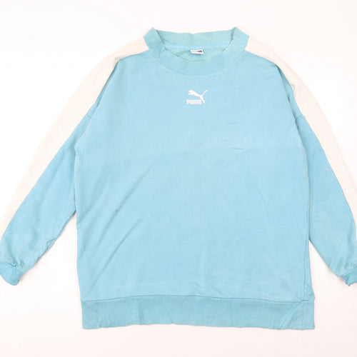 Puma Men’s Blue Crew Neck Pullover Sweatshirt Size S