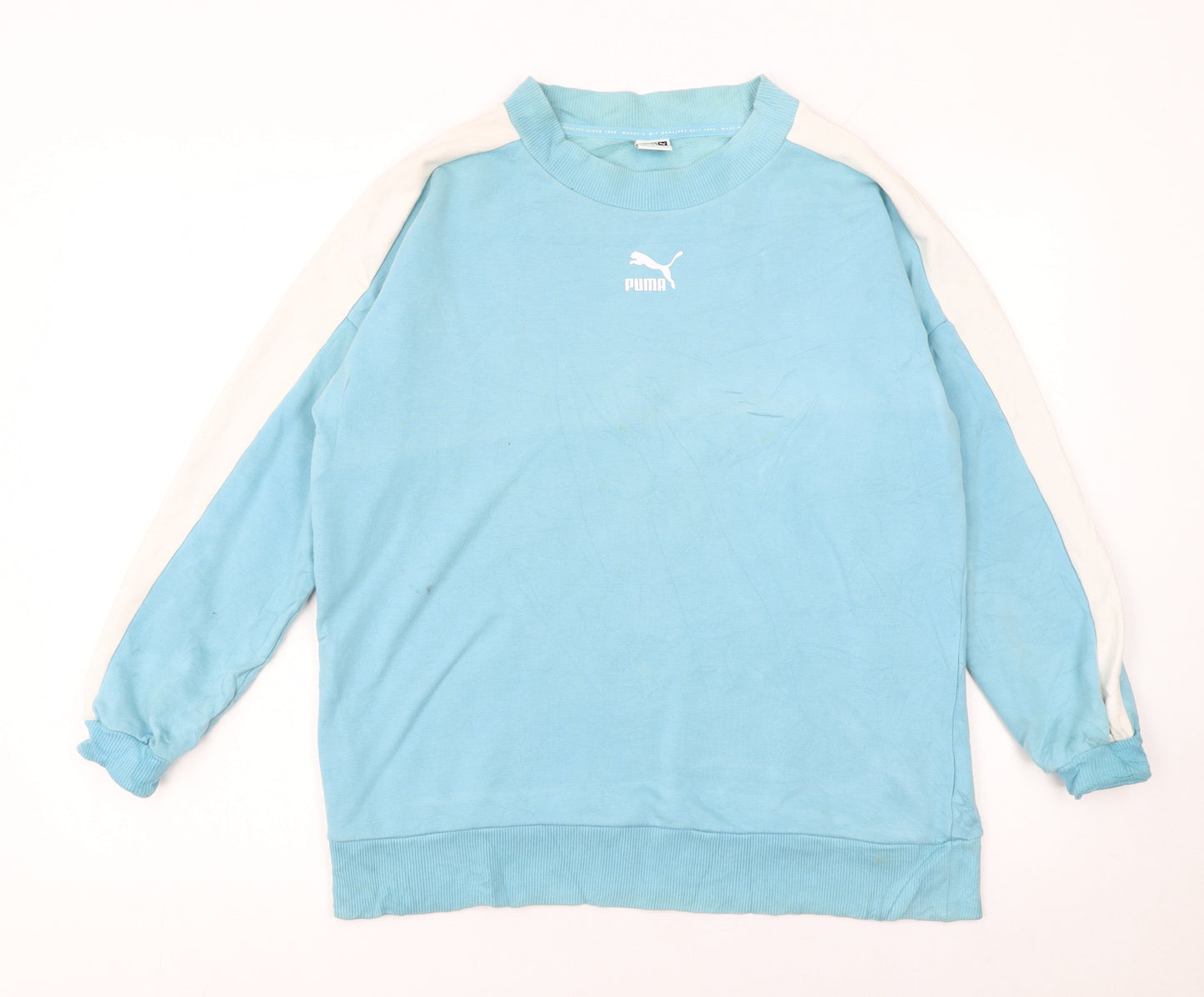 Puma Men’s Blue Crew Neck Pullover Sweatshirt Size S