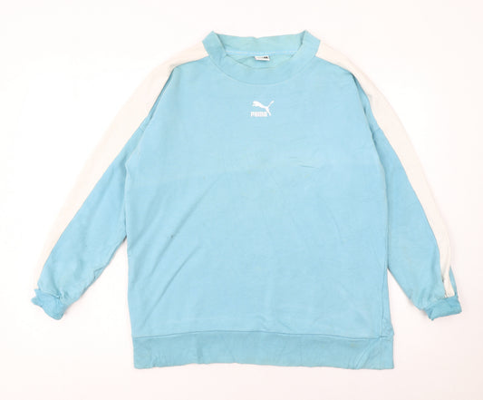 Puma Men’s Blue Crew Neck Pullover Sweatshirt Size S