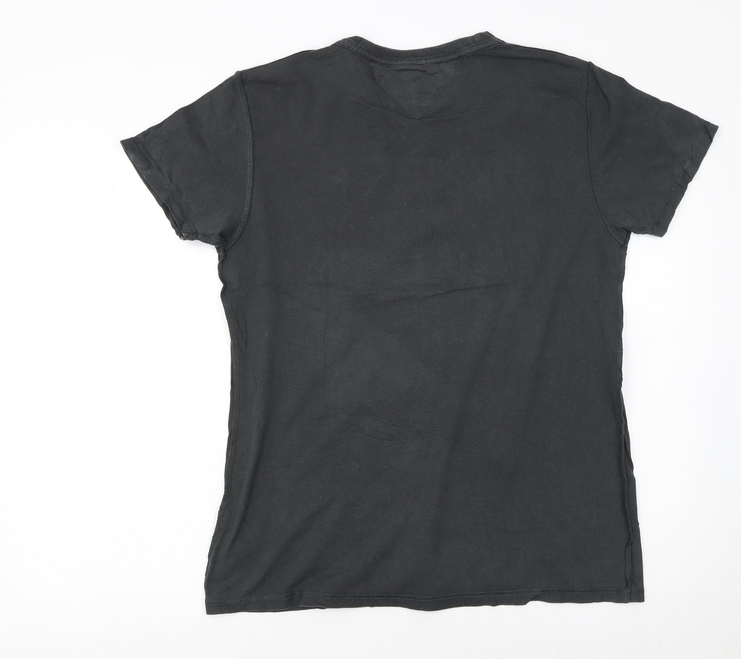 Hilfiger Denim Men's Black Graphic Print Cotton T-Shirt Size S