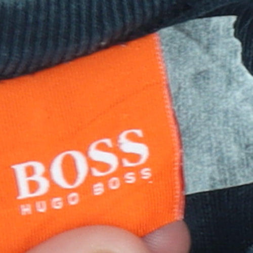 Hugo Boss Men's Black Long Sleeve Cotton Crew Neck T-Shirt Size S