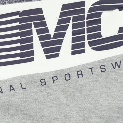 McKenzie Men’s Grey XL Pullover Sweatshirt Sports Logo Crew Neck