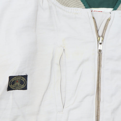Tony Boy Boys Beige 14 Years Cotton Retro Zip Jacket