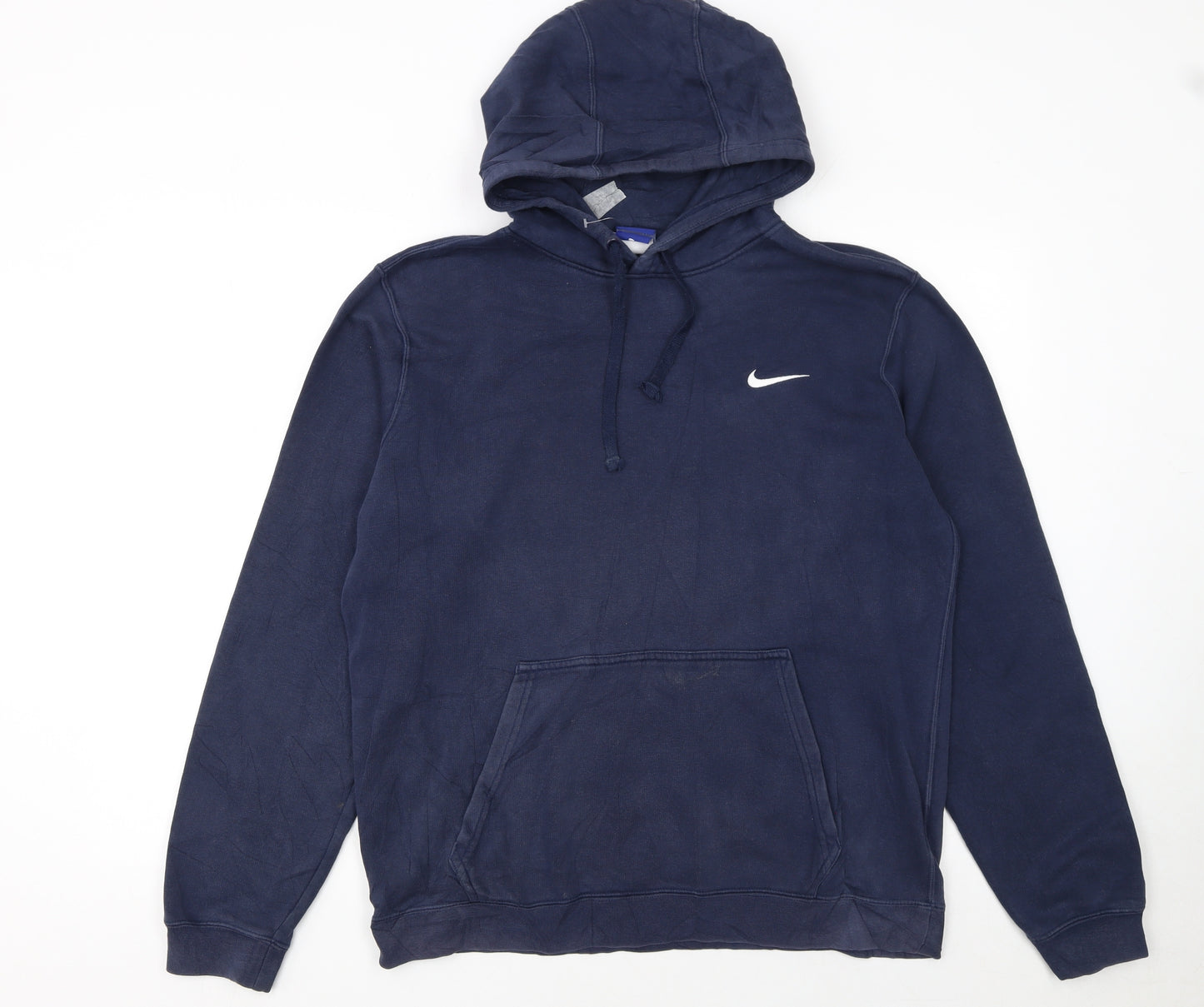 Nike Men's Blue Pullover Hoodie Medium Sports Fleece Sweatshirt