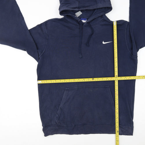 Nike Men's Blue Pullover Hoodie Medium Sports Fleece Sweatshirt