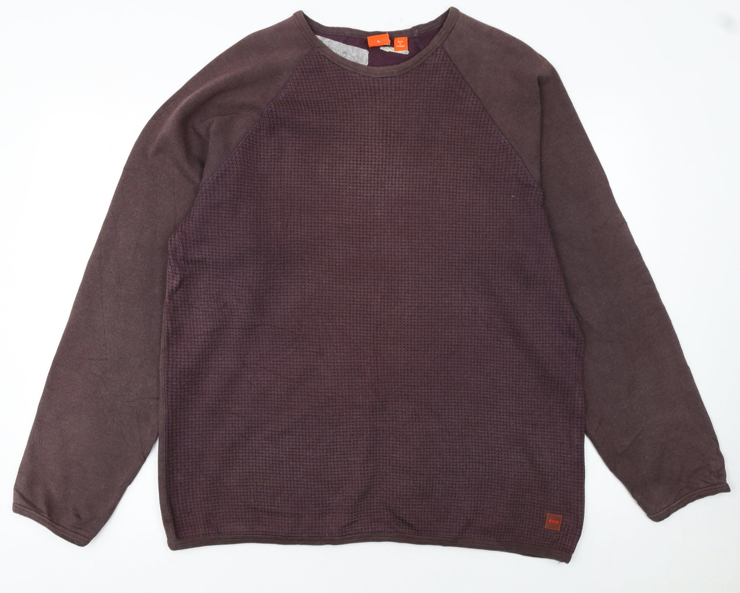 Hugo Boss Men's Brown Knit Crew Neck Pullover Sweatshirt XL