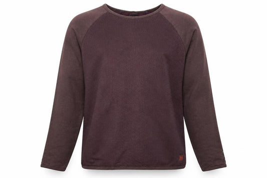Front view of Hugo Boss Men's Brown Knit Crew Neck Pullover Sweatshirt XL