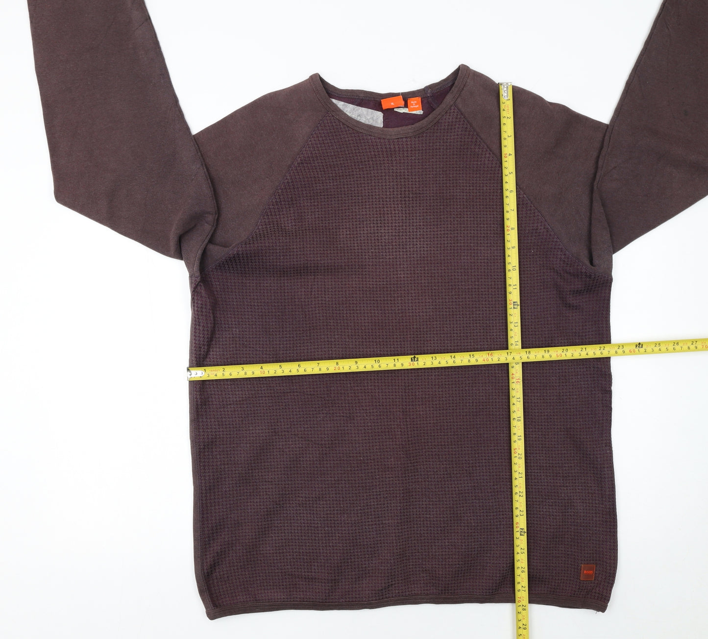 Hugo Boss Men's Brown Knit Crew Neck Pullover Sweatshirt XL