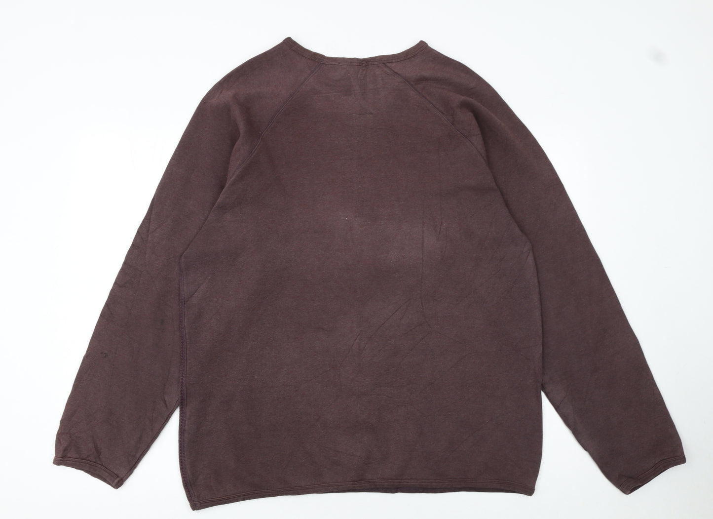 Hugo Boss Men's Brown Knit Crew Neck Pullover Sweatshirt XL