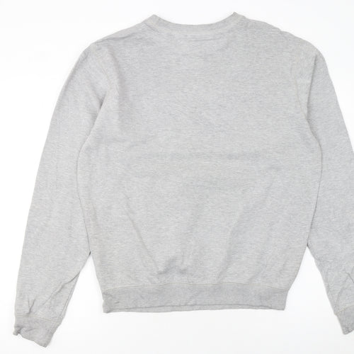 Diesel Men's Grey Crew Neck Logo Pullover Sweatshirt Size M