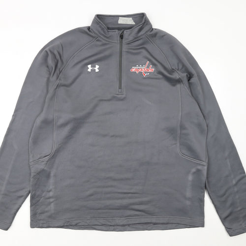 Under Armour Men’s Grey XL 1/4 Zip Loose Fit Pullover Sweatshirt