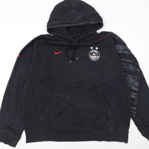 Nike Men’s Black Aberdeen FC Pullover Hoodie XL Fleece Logo Sports